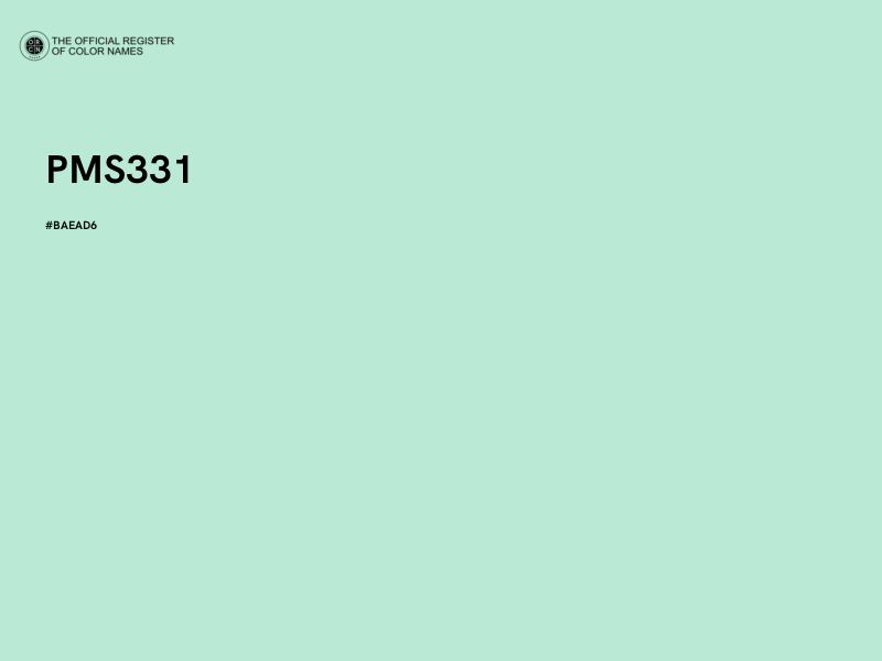 #BAEAD6 - PMS331 color image