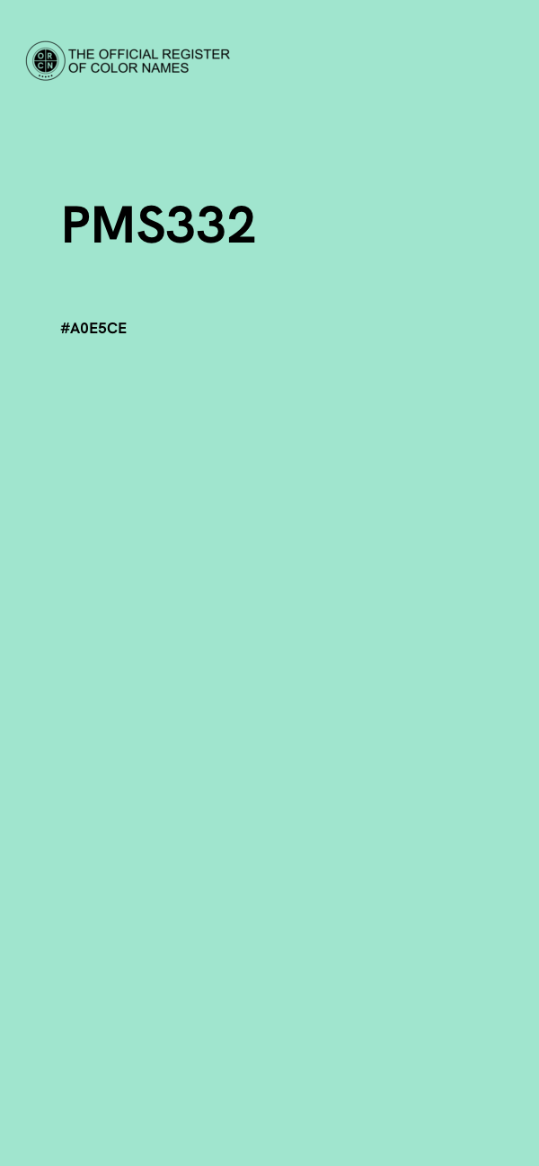 #A0E5CE - PMS332 color image
