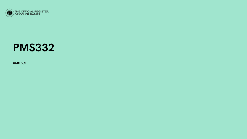 #A0E5CE - PMS332 color image