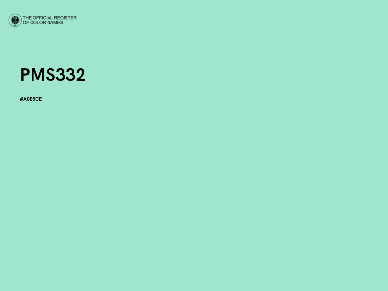 #A0E5CE - PMS332 color image