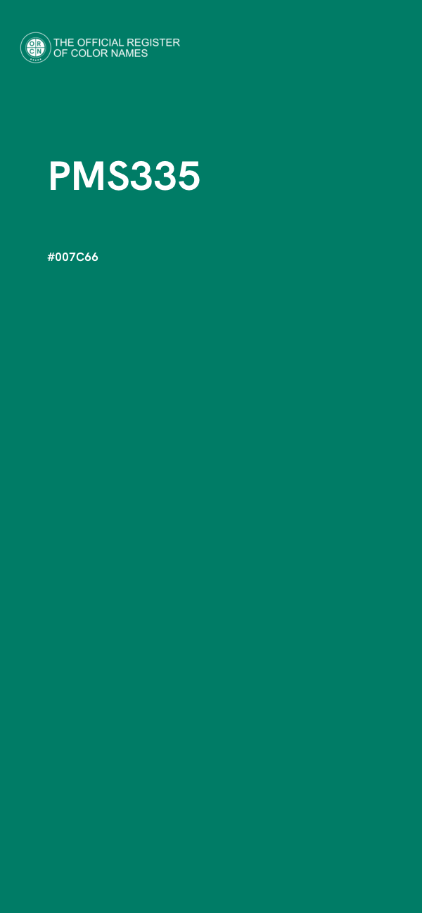 #007C66 - PMS335 color image
