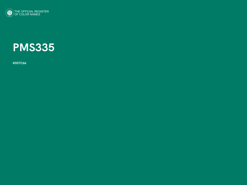 #007C66 - PMS335 color image