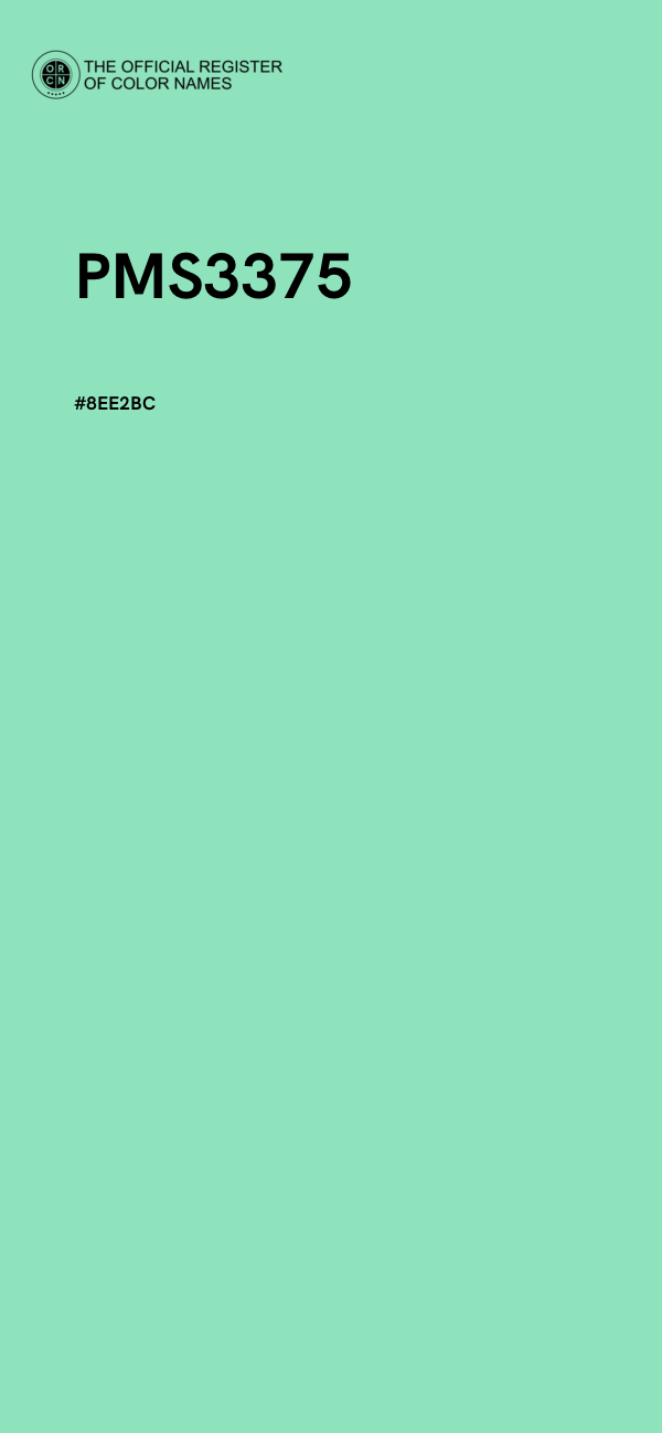 #8EE2BC - PMS3375 color image