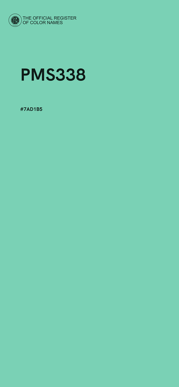 #7AD1B5 - PMS338 color image