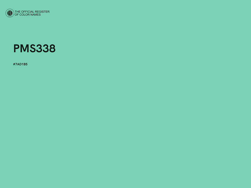 #7AD1B5 - PMS338 color image