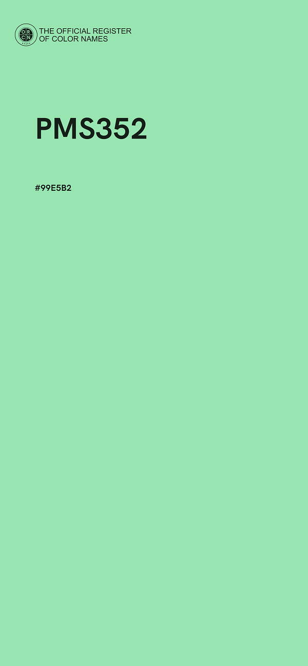 #99E5B2 - PMS352 color image
