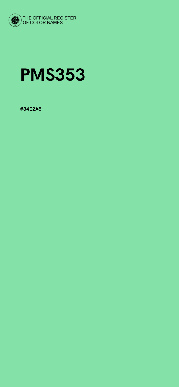 #84E2A8 - PMS353 color image