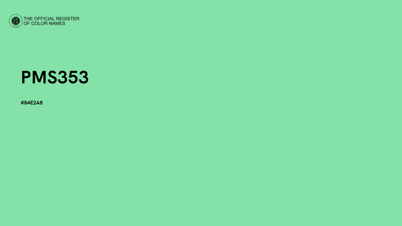 #84E2A8 - PMS353 color image