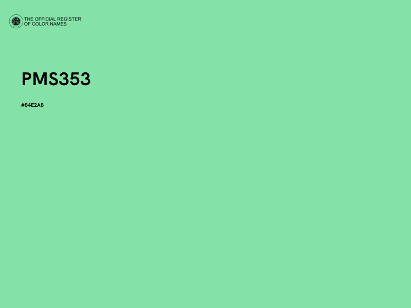 #84E2A8 - PMS353 color image