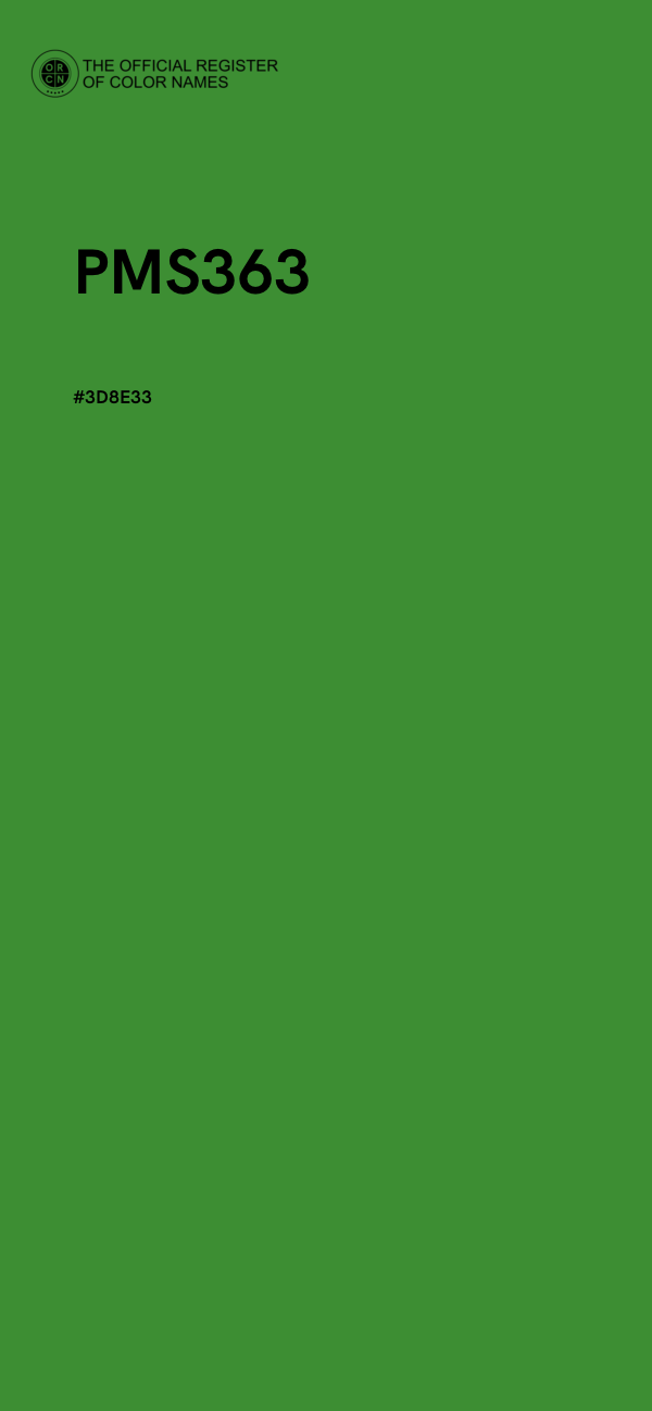 #3D8E33 - PMS363 color image