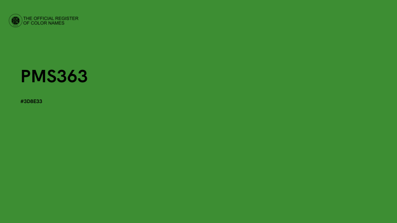 #3D8E33 - PMS363 color image