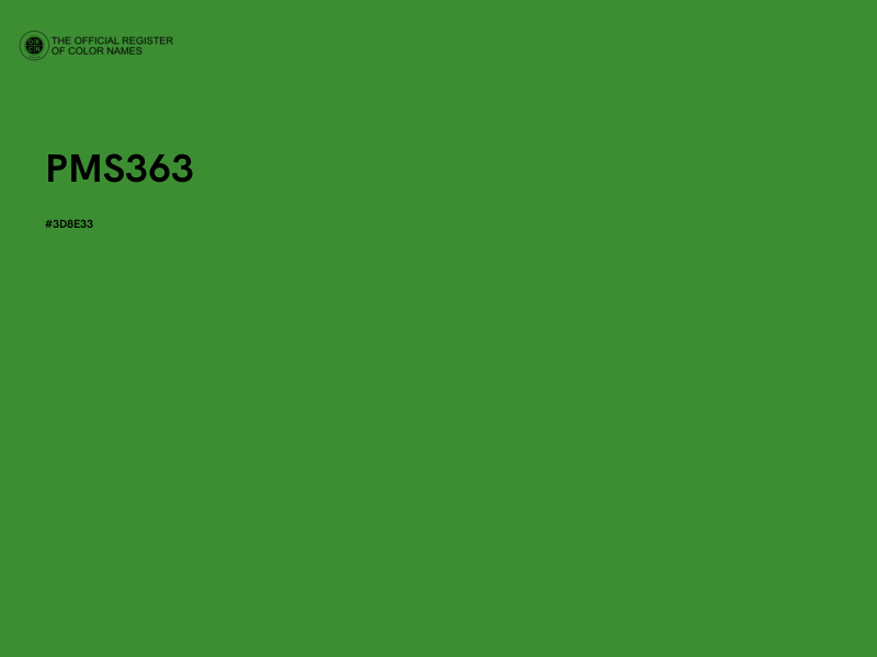 #3D8E33 - PMS363 color image