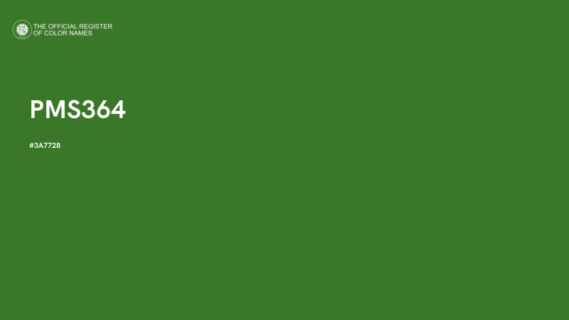 #3A7728 - PMS364 color image