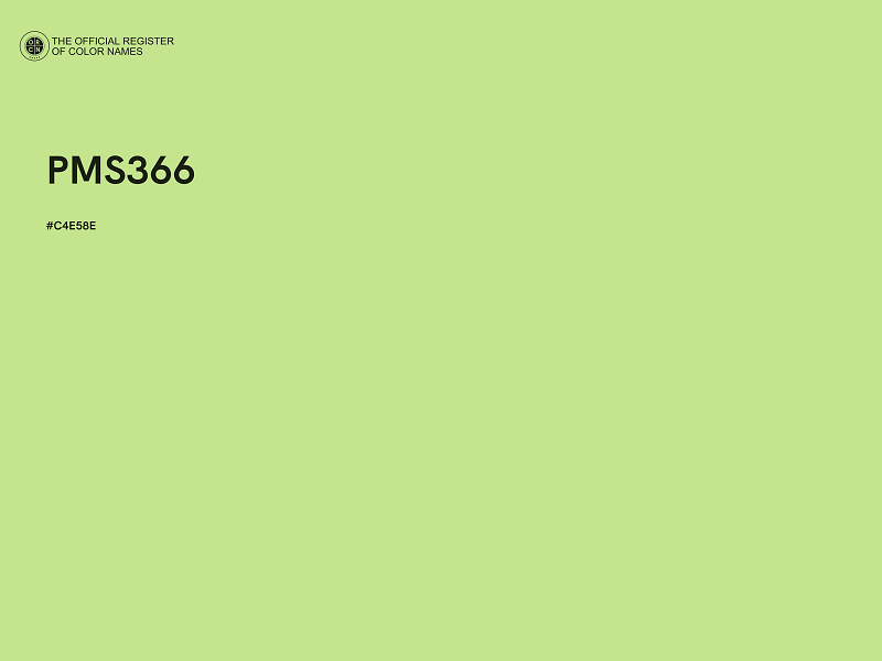 #C4E58E - PMS366 color image