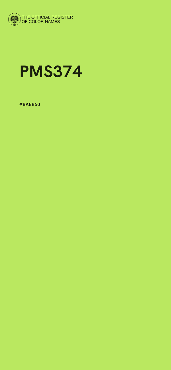 #BAE860 - PMS374 color image