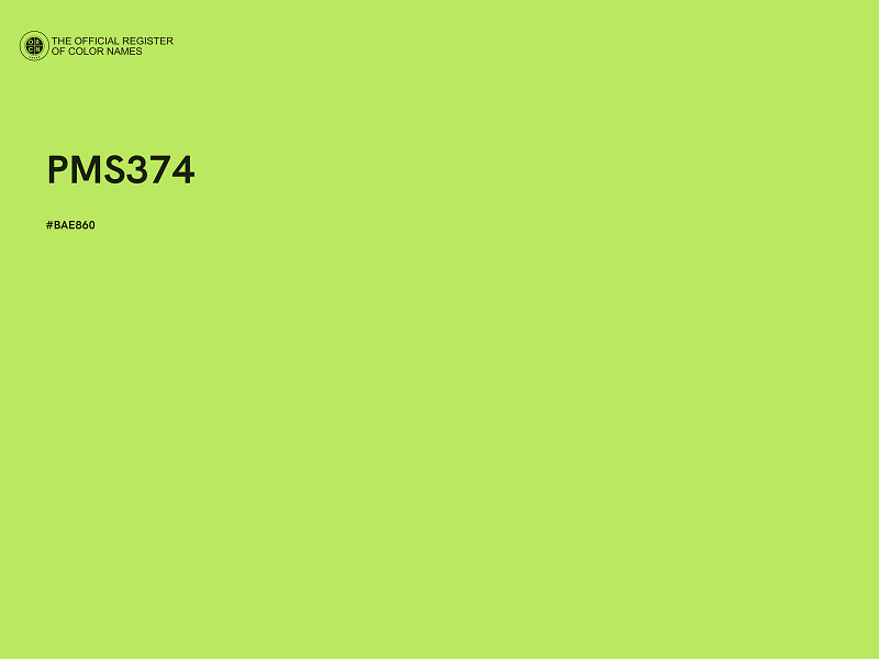 #BAE860 - PMS374 color image