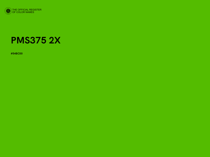 #54BC00 - PMS375 2X color image