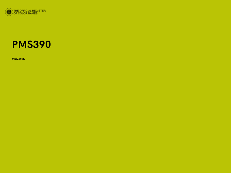 #BAC405 - PMS390 color image