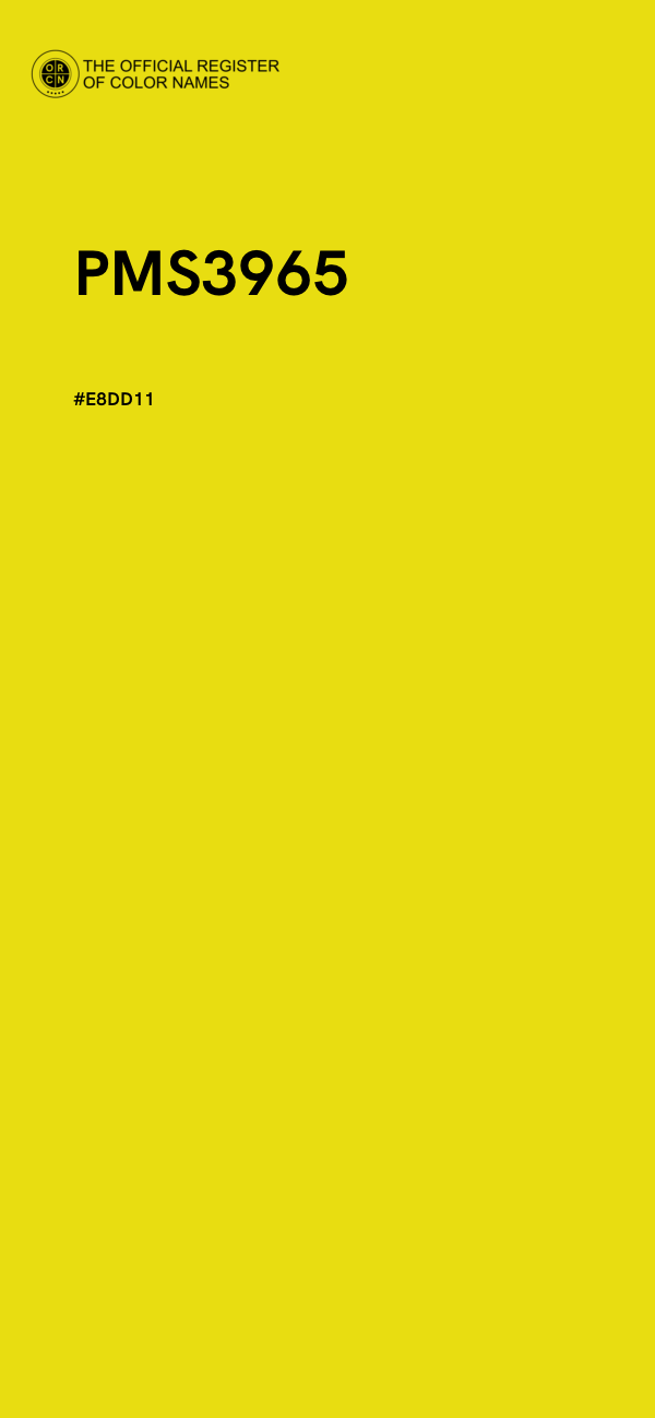 #E8DD11 - PMS3965 color image