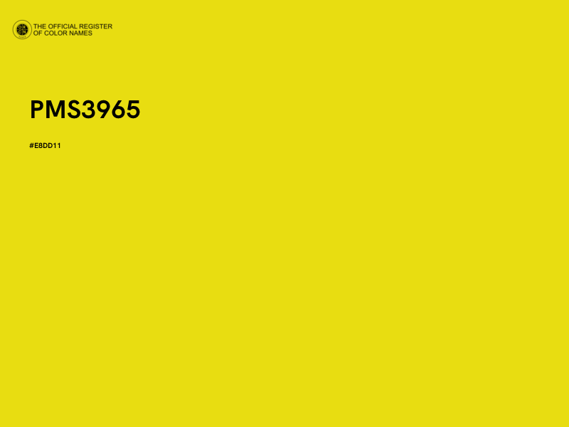 #E8DD11 - PMS3965 color image