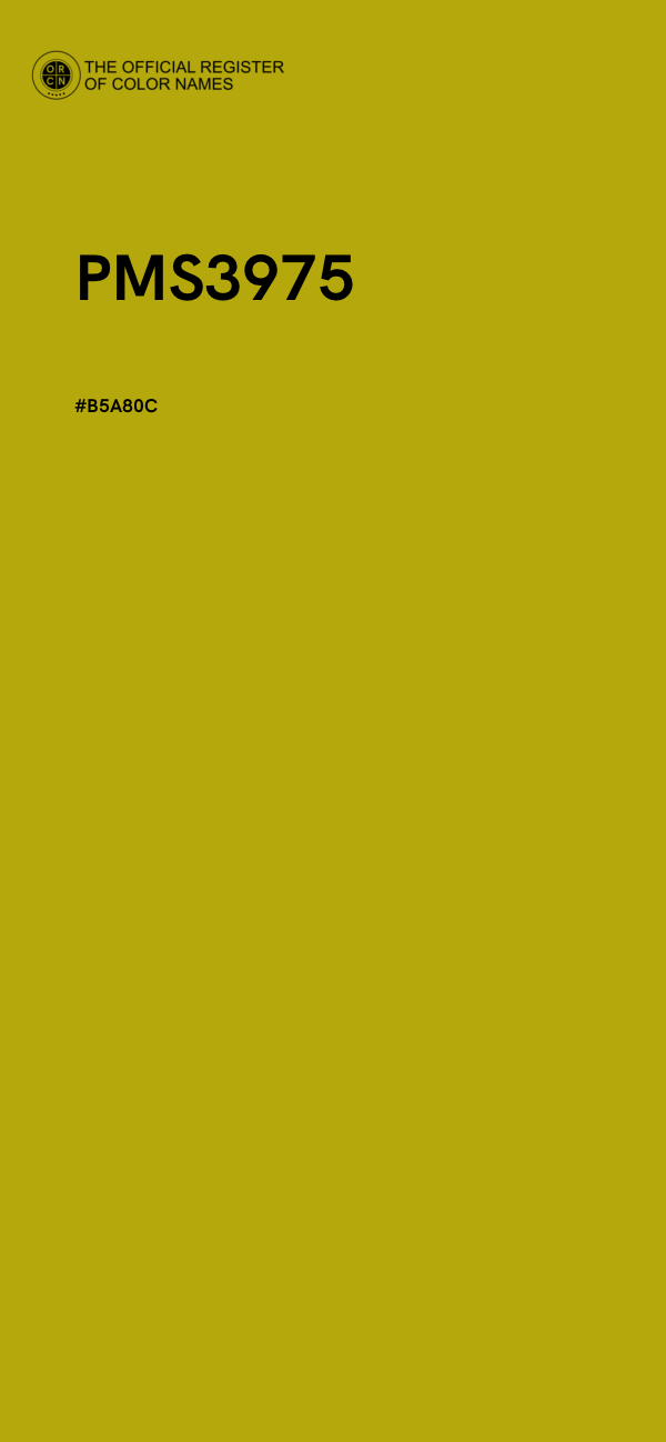 #B5A80C - PMS3975 color image