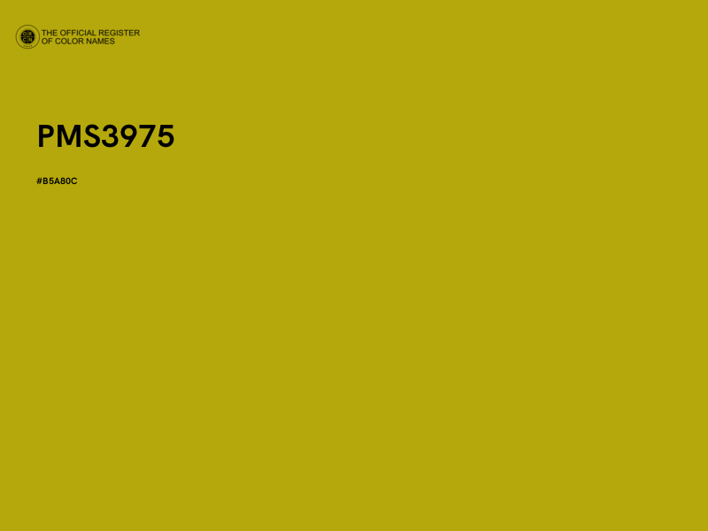#B5A80C - PMS3975 color image