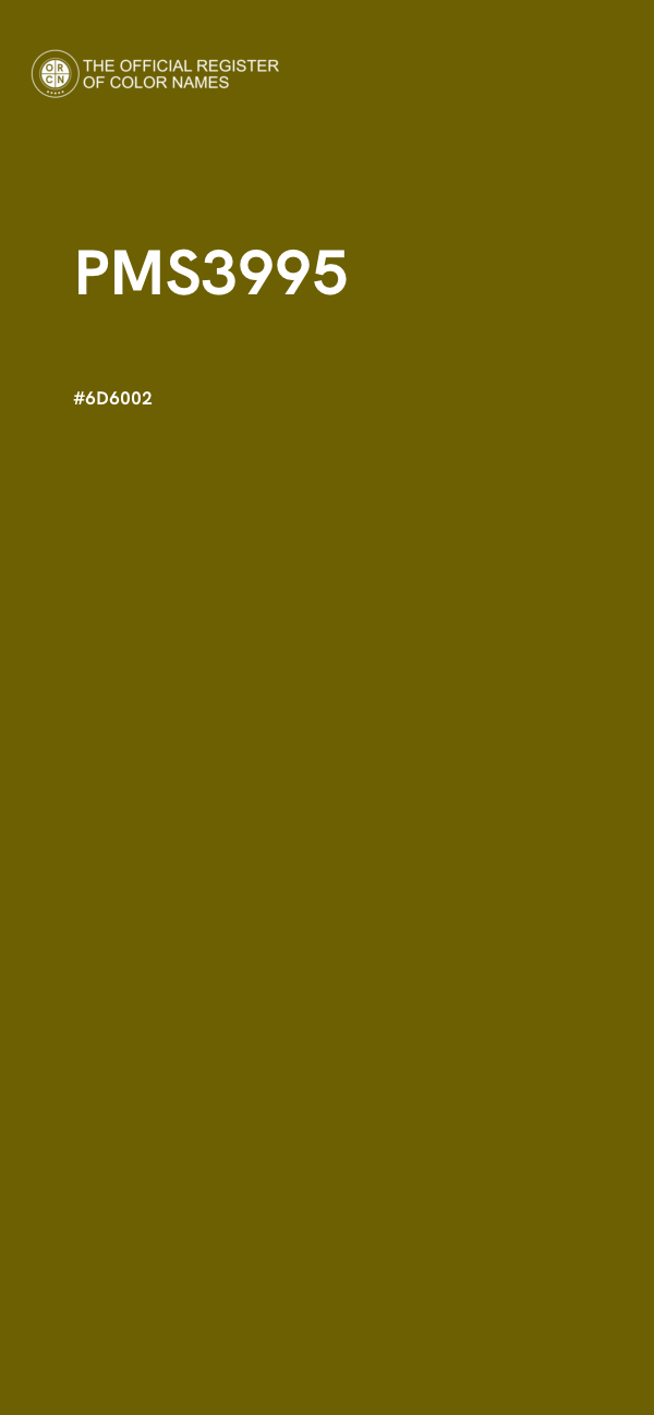 #6D6002 - PMS3995 color image