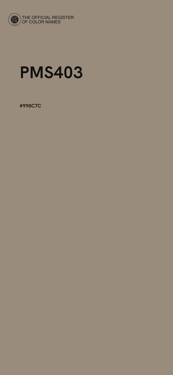#998C7C - PMS403 color image