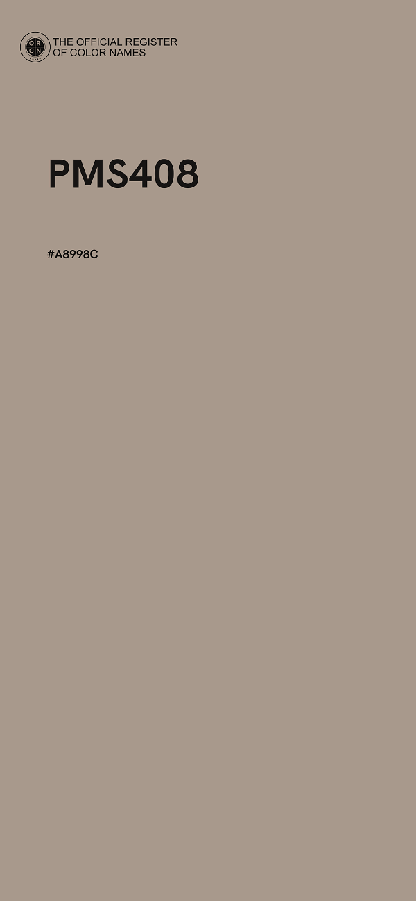 #A8998C - PMS408 color image