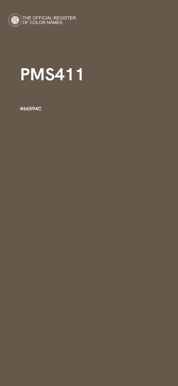 #66594C - PMS411 color image