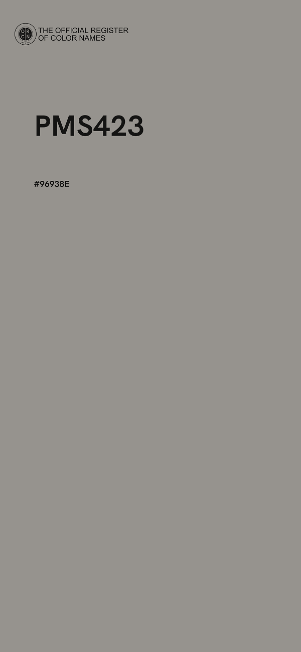 #96938E - PMS423 color image