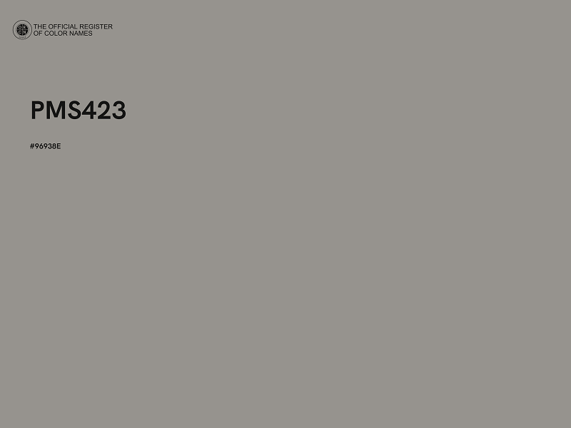 #96938E - PMS423 color image