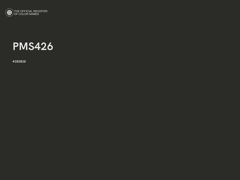 #2B2B28 - PMS426 color image