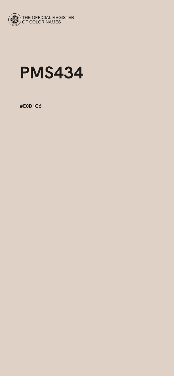#E0D1C6 - PMS434 color image