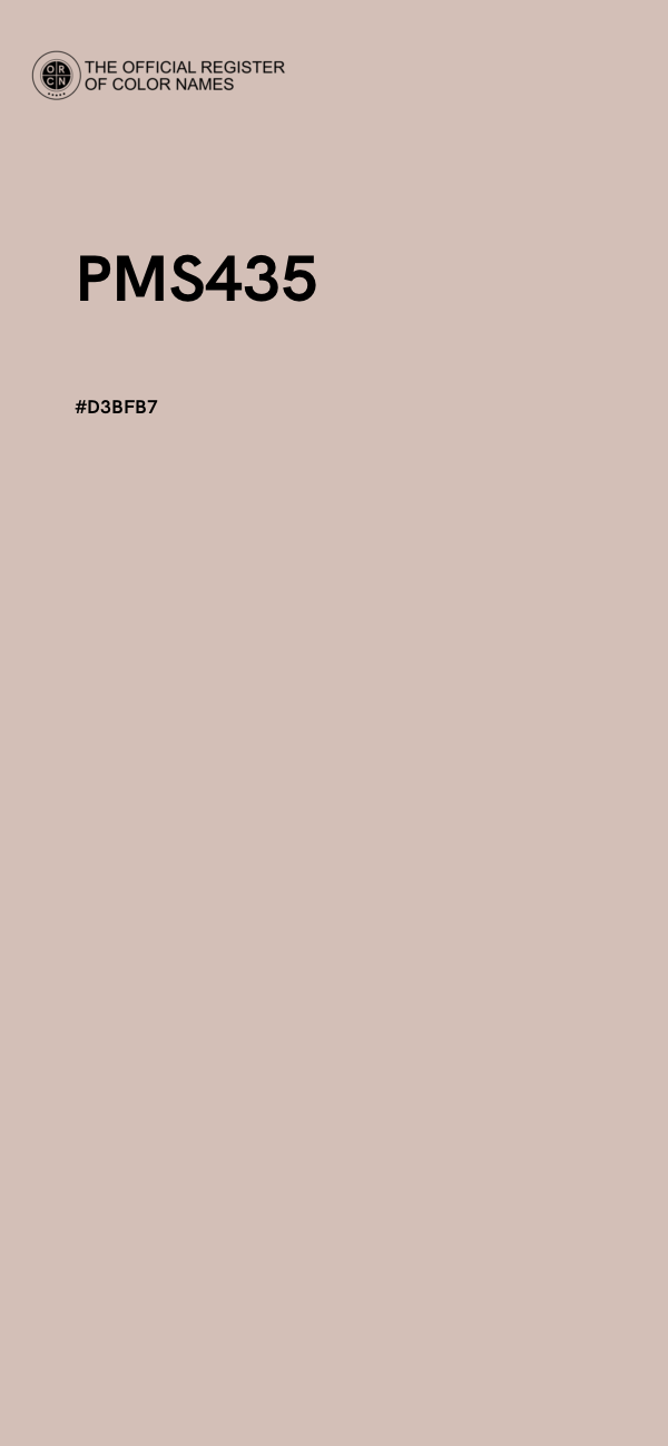 #D3BFB7 - PMS435 color image
