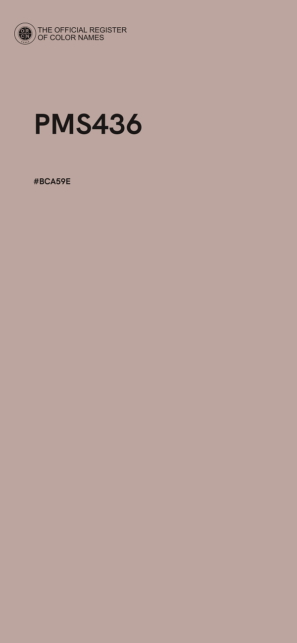 #BCA59E - PMS436 color image