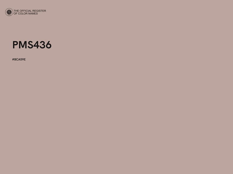#BCA59E - PMS436 color image