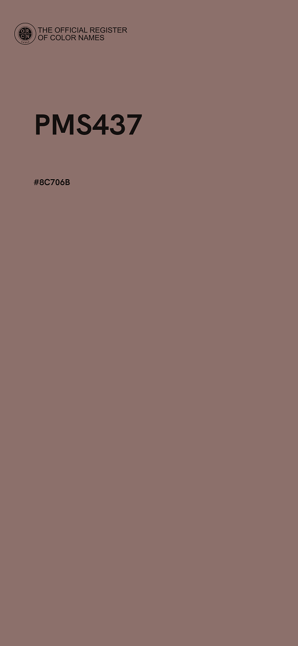#8C706B - PMS437 color image