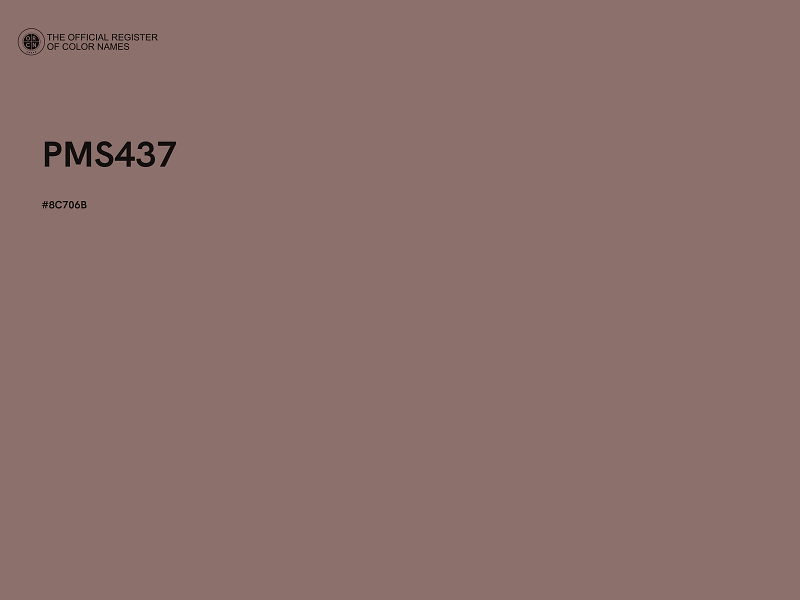 #8C706B - PMS437 color image