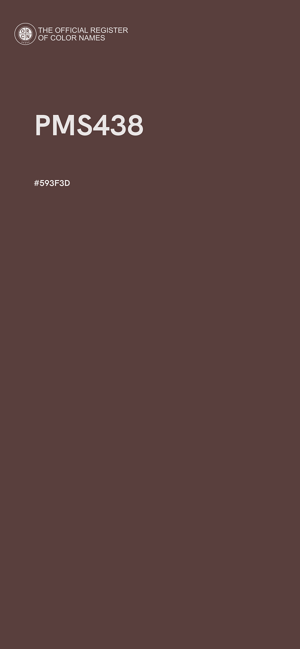 #593F3D - PMS438 color image