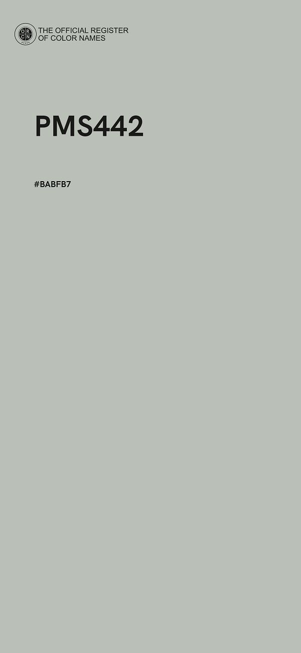 #BABFB7 - PMS442 color image