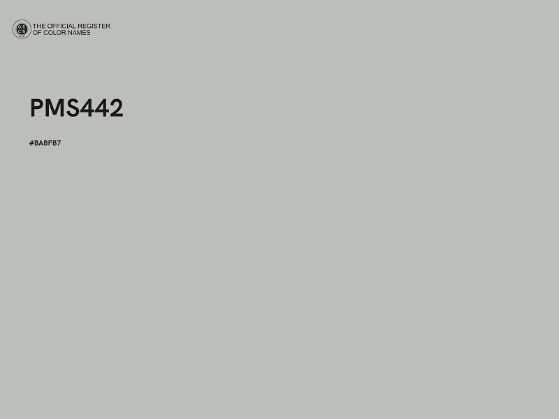 #BABFB7 - PMS442 color image