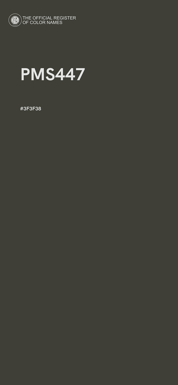 #3F3F38 - PMS447 color image