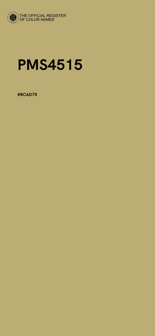 #BCAD75 - PMS4515 color image