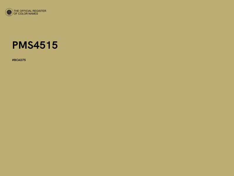 #BCAD75 - PMS4515 color image