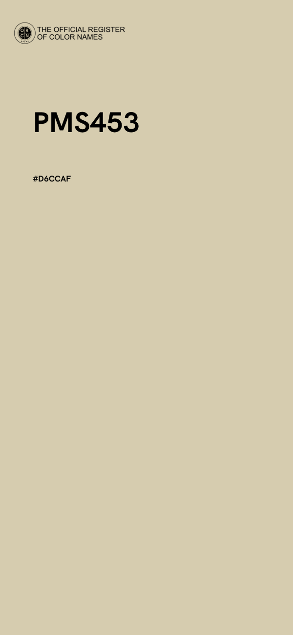 #D6CCAF - PMS453 color image