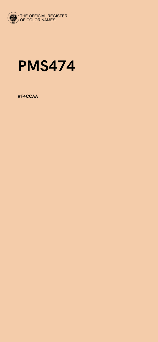 #F4CCAA - PMS474 color image
