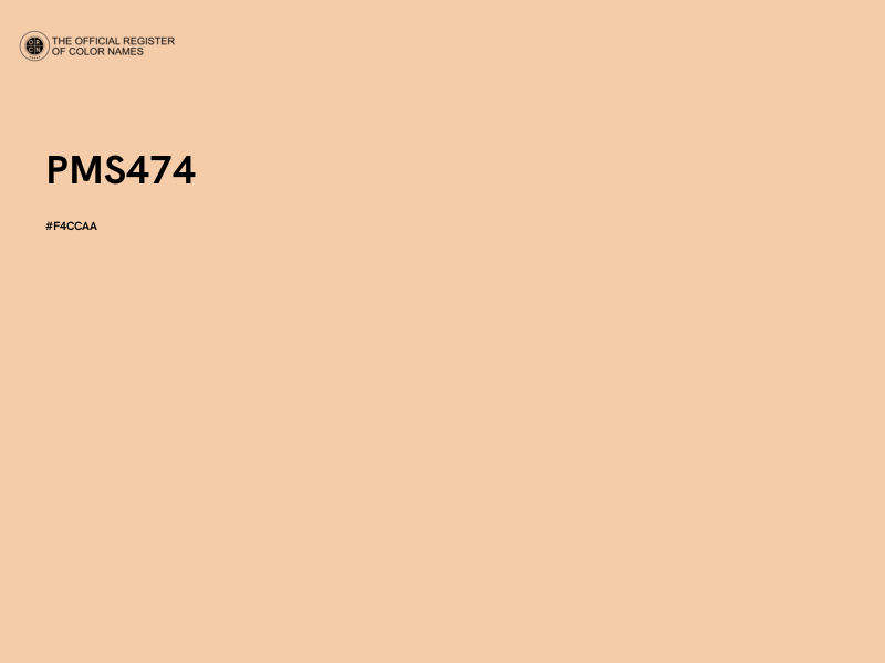 #F4CCAA - PMS474 color image