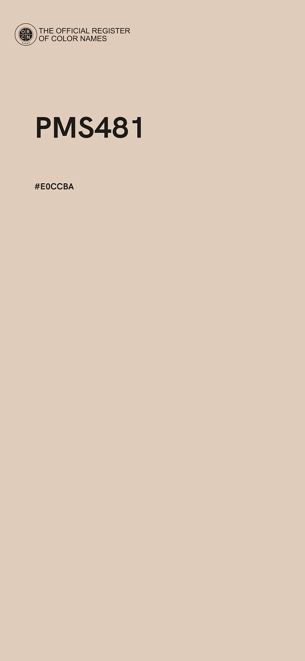 #E0CCBA - PMS481 color image