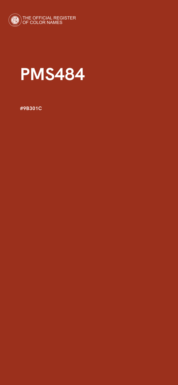 #9B301C - PMS484 color image